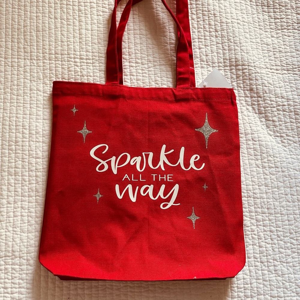 Red Sparkle Tote Bag